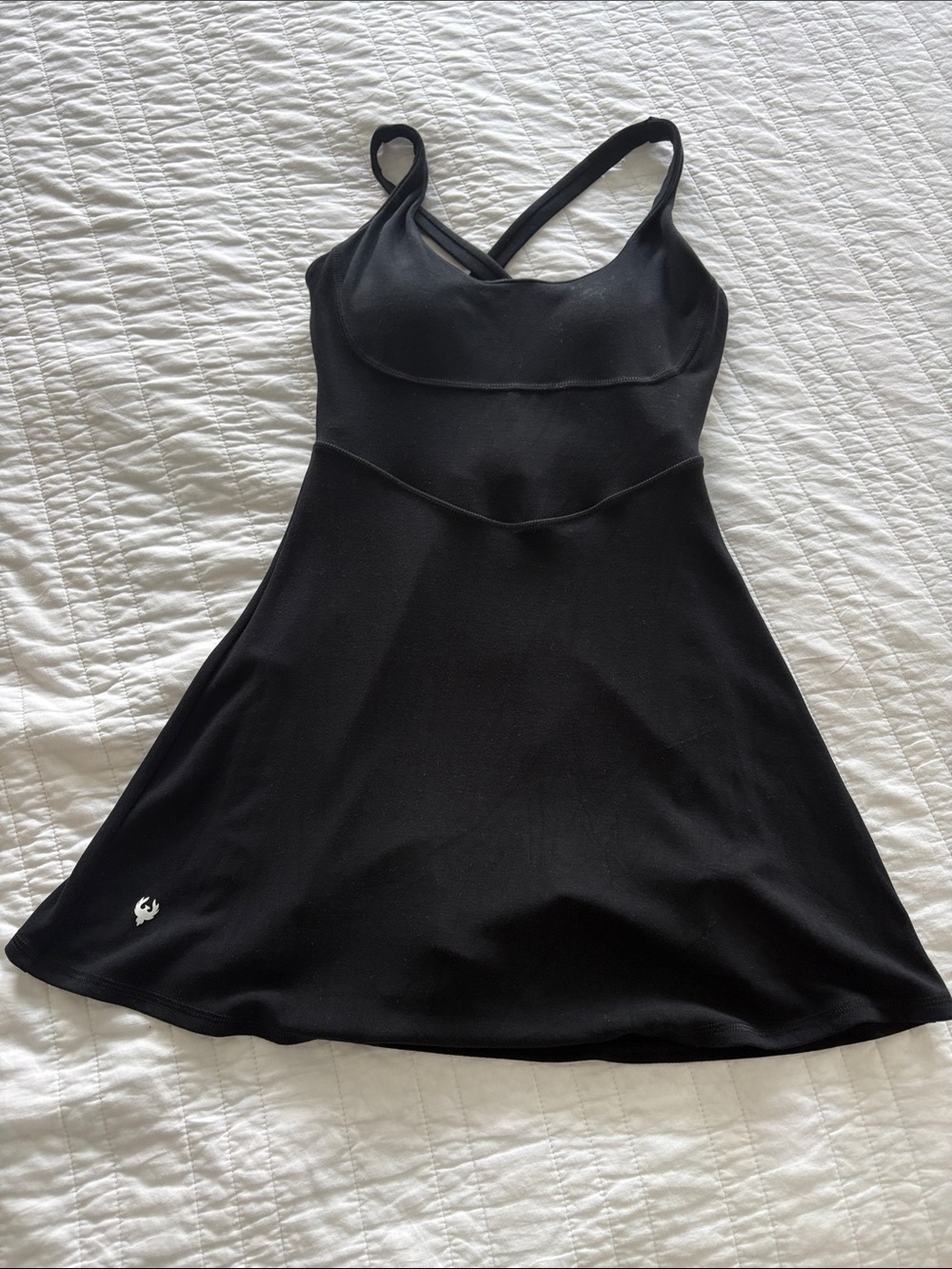 Namarie Black Tennis Dress with Built-In Bra
